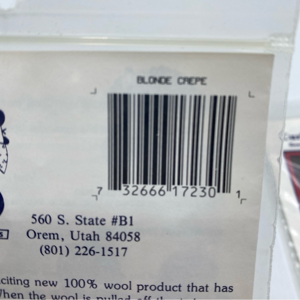 All Cooped Up Light Blond Curly Crepe Wool Doll Hair Set of 2 Packages - Picture 4 of 6